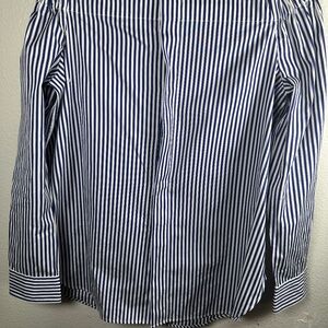 Polo Ralph Lauren Off the Shoulder Pin Stripe Shirt Size Medium